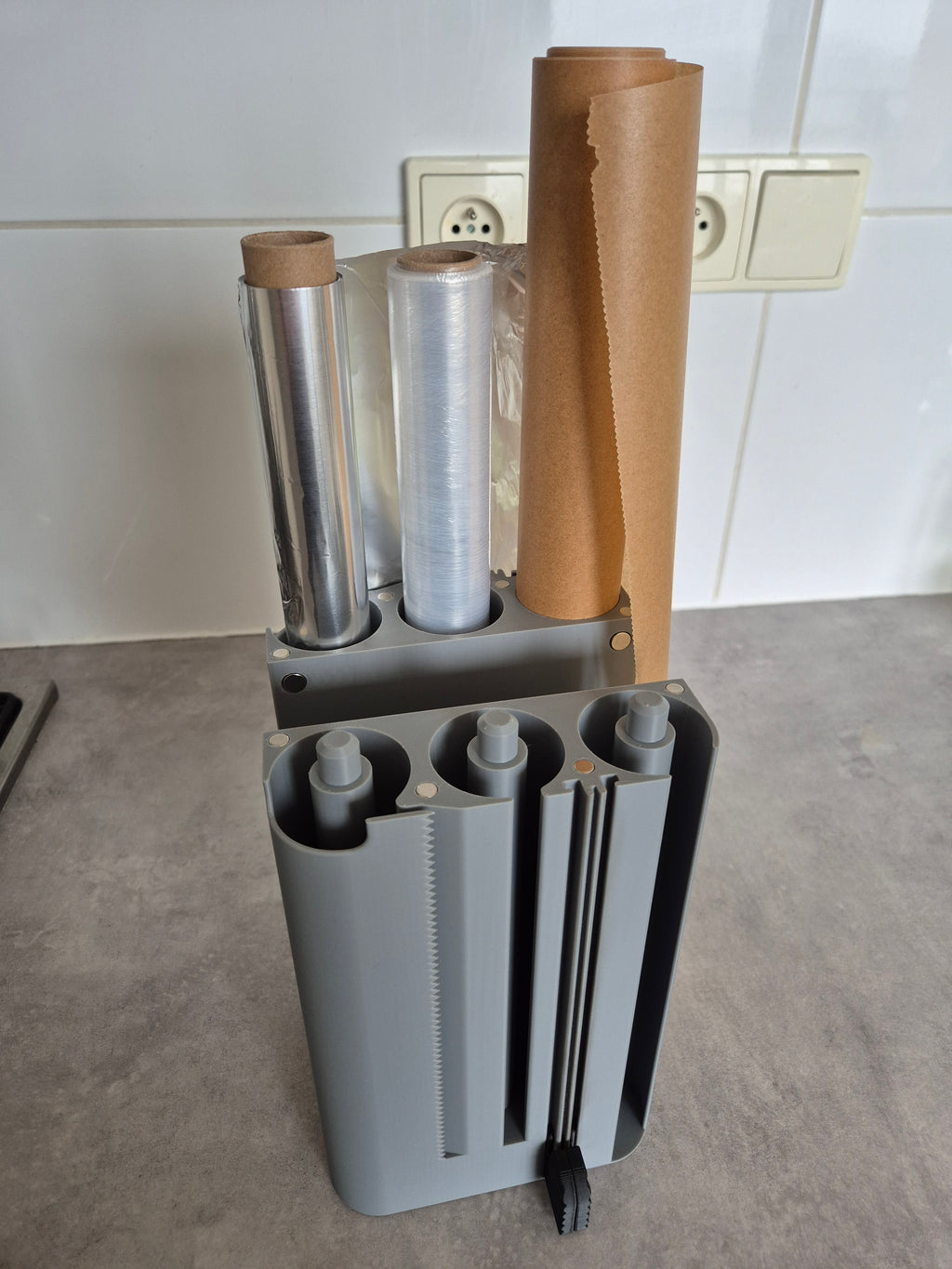Soporte Magnético para Rollos de Cocina – Impreso en 3D | Organización Inteligente