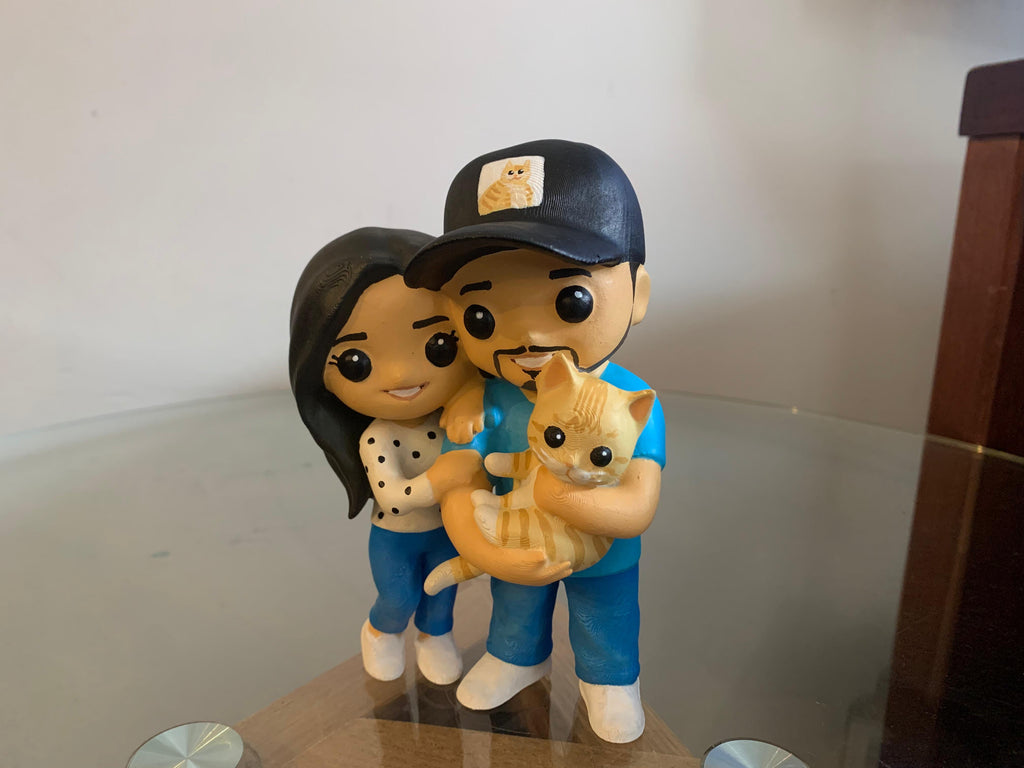 Funko Personalizado Pareja + Perro 🐶 | Figura 3D Única en Chile