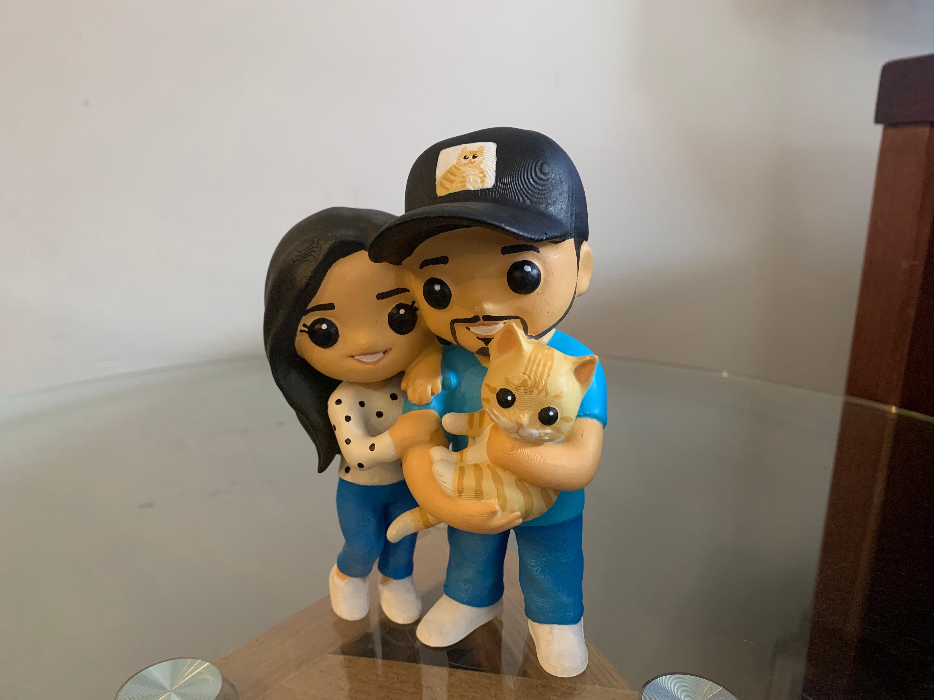 Funko Personalizado Pareja + Perro 🐶 | Figura 3D Única en Chile