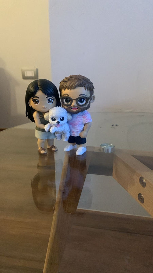 Funko Personalizado Pareja + Perro 🐶 | Figura 3D Única en Chile