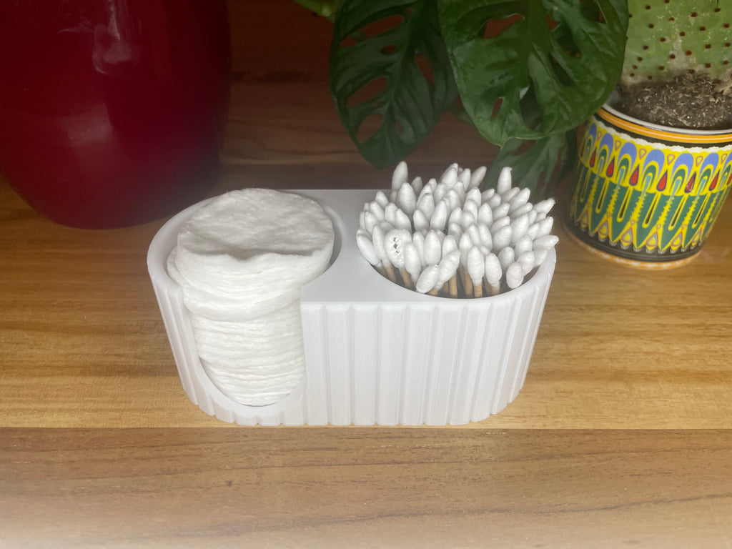 🌸 Soporte Elegante para Bastoncillos y Discos Desmaquillantes – Organización y Estilo para tu Rutina de Belleza ✨
