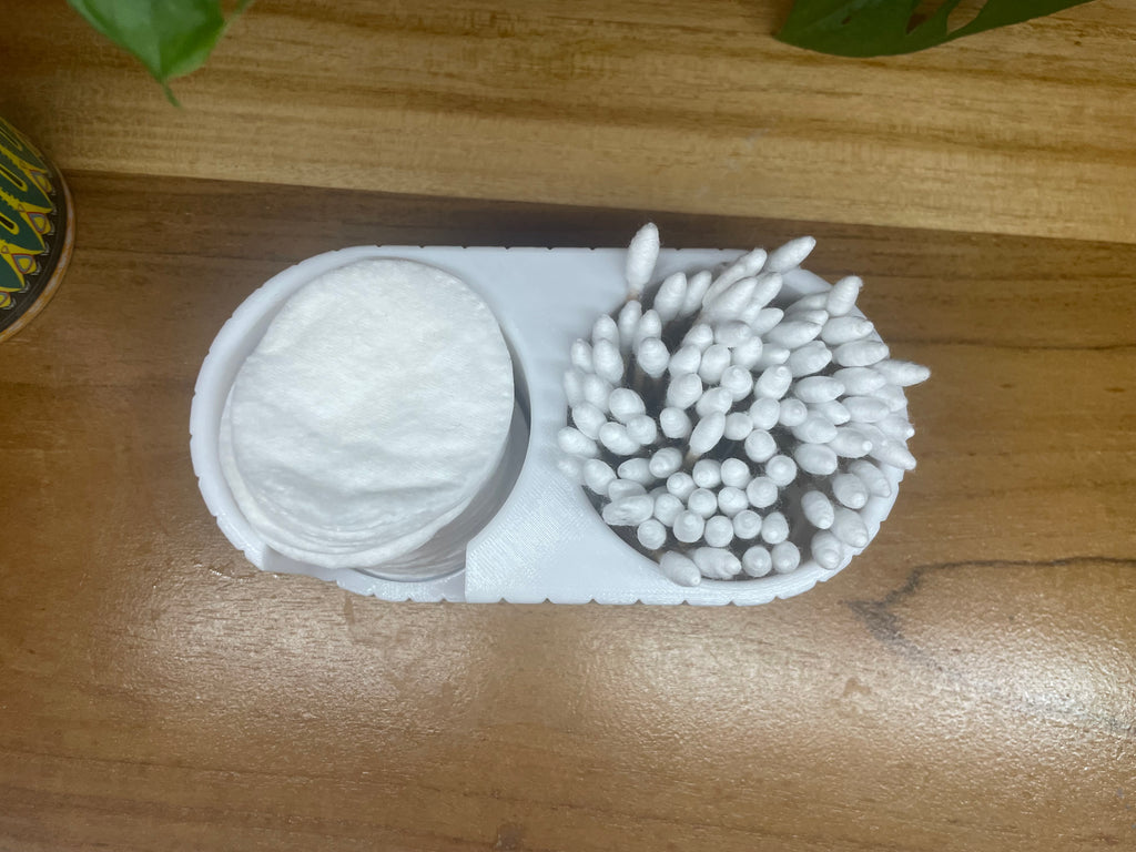 🌸 Soporte Elegante para Bastoncillos y Discos Desmaquillantes – Organización y Estilo para tu Rutina de Belleza ✨