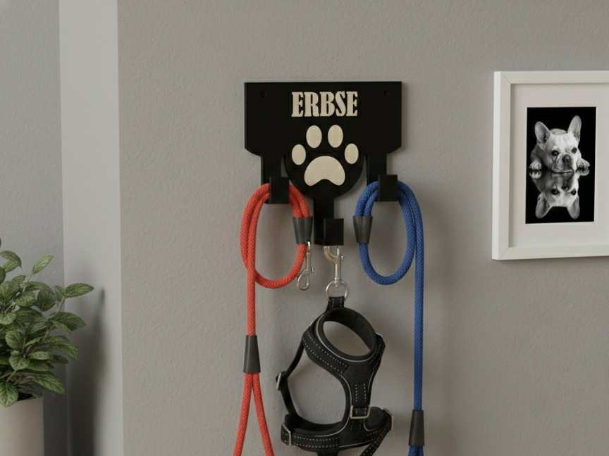 🐾 Soporte de Correas de Perro Personalizado – Estilo y Organización para tu Mascota 🐶